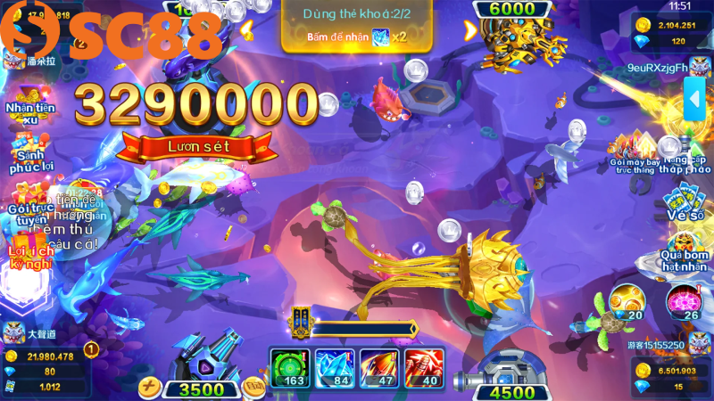 Bắn cá rồng vàng may mắn